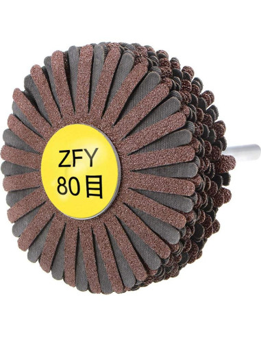 Rueda de Lijado Abrasiva Flap uxcell 80mm 80 Grano para Madera