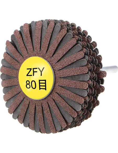 Rueda de Lijado Abrasiva Flap uxcell 80mm 80 Grano para Madera