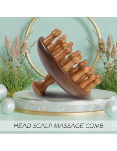 Peine de Masaje de Cuero Cabelludo iunxkmi de Sándalo 8cm 2