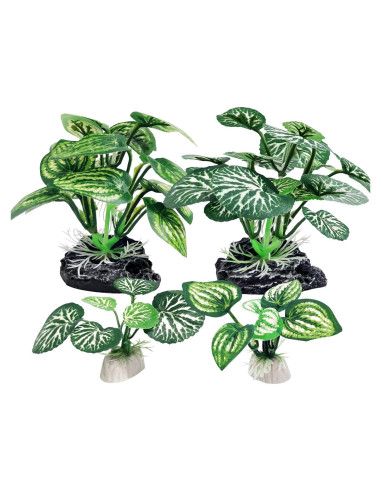 4 Plantas Artificiales para Acuario Vtapliea - Decoración Betta