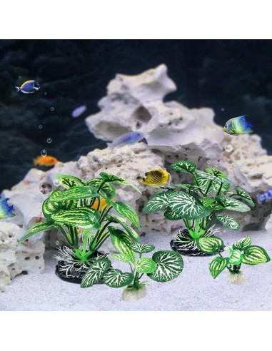 4 Plantas Artificiales para Acuario Vtapliea - Decoración Betta