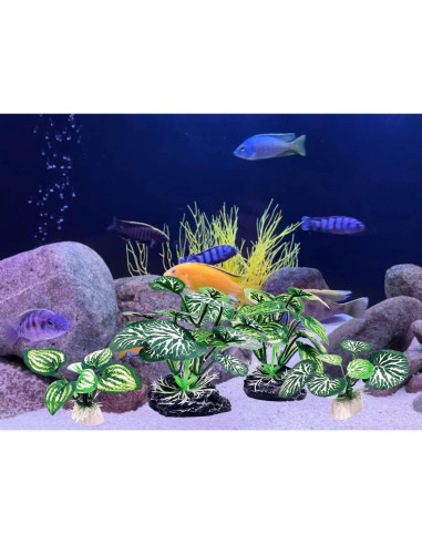 4 Plantas Artificiales para Acuario Vtapliea - Decoración Betta