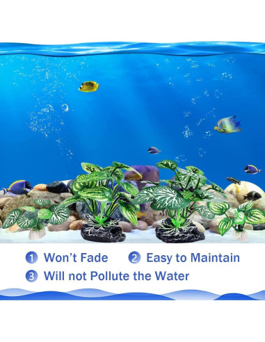 4 Plantas Artificiales para Acuario Vtapliea - Decoración Betta