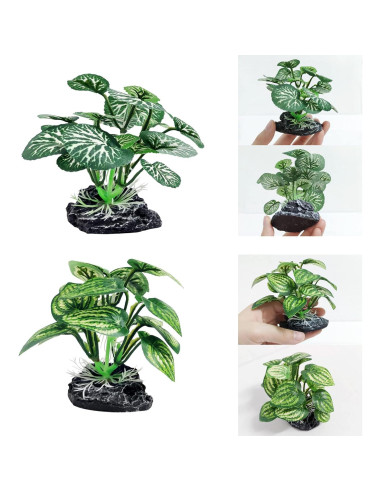 4 Plantas Artificiales para Acuario Vtapliea - Decoración Betta