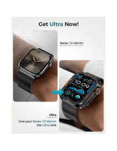 Funda Bumper Goton para Apple Watch 46mm Titanio Negro Resistente 2