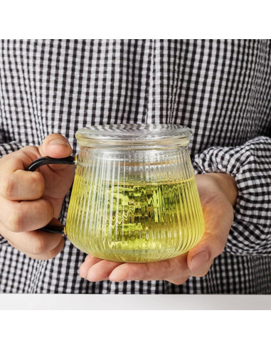 Taza Infusora de Té Lezero de Vidrio Borosilicato 414ml