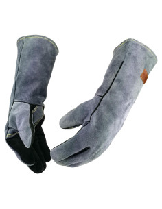 Guantes de Soldadura WZQH de Cuero Resistente al Calor 35.6cm