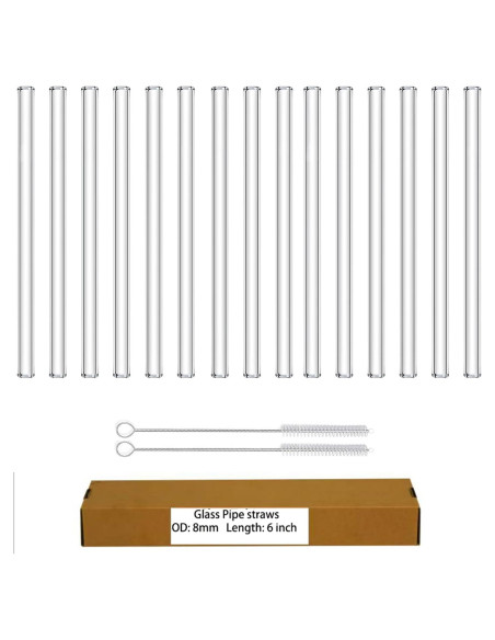 Pack 15 Tubos de Vidrio de Borosilicato 15.24 cm 8 mm LIFEHIM