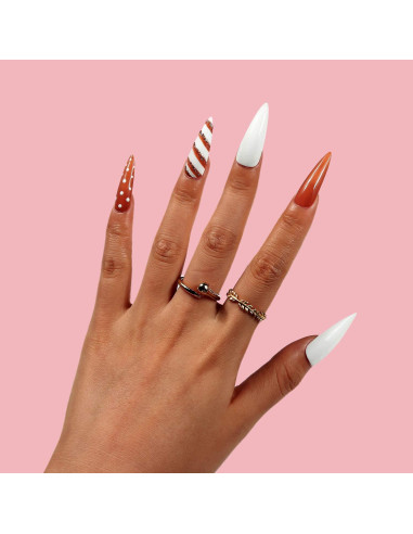 Kit de Uñas Acrílicas Makartt Stiletto Largo 240PCS Gel