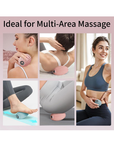 Bola de Masaje Vibrante JIEJUNJIE Azul para Relajación Muscular