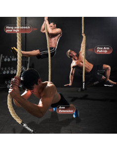 Cuerda de Escalada Keepark 3.05m Yute 1.5 Pulgadas Antideslizante 2