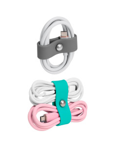 Paquete de 5 Organizadores de Cables ELFRhino Silicona 2