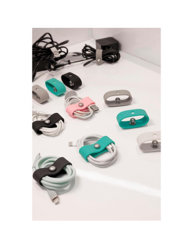 Paquete de 5 Organizadores de Cables ELFRhino Silicona