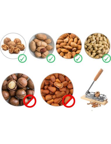 Cascanueces de Alta Resistencia Anwenk con Base de Madera