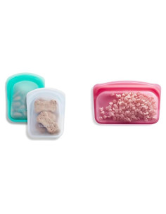 Bolsa de Almacenamiento Reutilizable Stasher 340ml Frambuesa