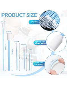 Hisopos de limpieza LUCHOI 100PCS multiusos 5 tamaños 2