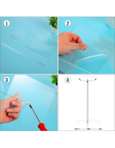 Soporte Acrílico para Sombreros Chunful - 4 Piezas 30 cm 2