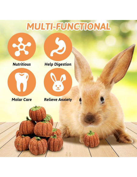 Juguetes para Roer de Calabaza Fhiny - 6 PCS para Conejos y Cuyos