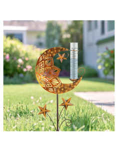 Pluviómetro Decorativo Shumi Luna 25.5x5.5x23.5cm a Prueba de Heladas