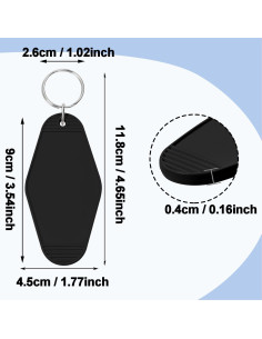 8 Llavero de Motel en Blanco Personalizable para Manualidades 2