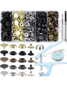 Kit de Botones a Presión XRIHSNAVI 15mm Acero Inoxidable 510 PCS 2