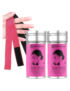 Barra de Cera para Cabello SOVONCARE + 2 Bandas de Encaje
