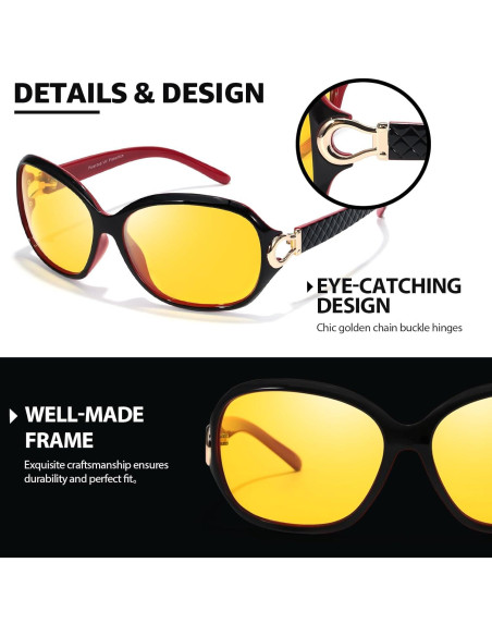 Gafas de Visión Nocturna TJUTR Lente Amarilla Polarizada Gafas de Visión Nocturna TJUTR Lente Amarilla Polarizada