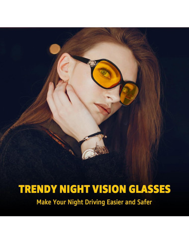 Gafas de Visión Nocturna TJUTR Lente Amarilla Polarizada
