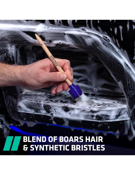 Juego de Cepillos de Detalle VIKING - 3 Tamaños, Cerdas Suaves