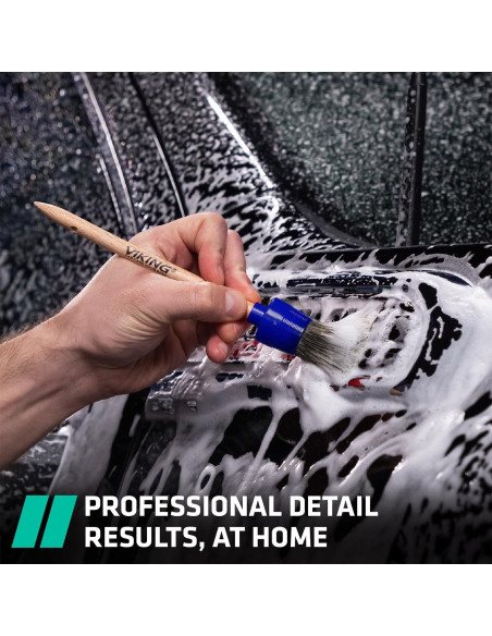 Juego de Cepillos de Detalle VIKING - 3 Tamaños, Cerdas Suaves