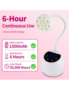 Lámpara UV para Uñas Kikugu M2 36W Inalámbrica con Temporizador 2