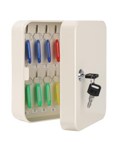 Gabinete de Llaves KYODOLED Beige con Cerradura para 20 Llaves