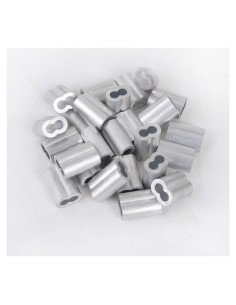 Manga de Prensado de Aluminio HIGOOD 1/4" (6.35 mm) - Paquete de 25