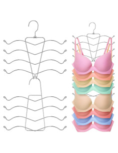 Perchas para Sujetadores HOUSE DAY - Organizador de Closet Plateado