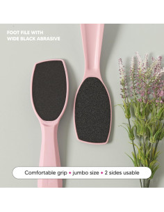 Lima de Esmeril Ancha F3 Systems para Pedicura Profesional Gris 2