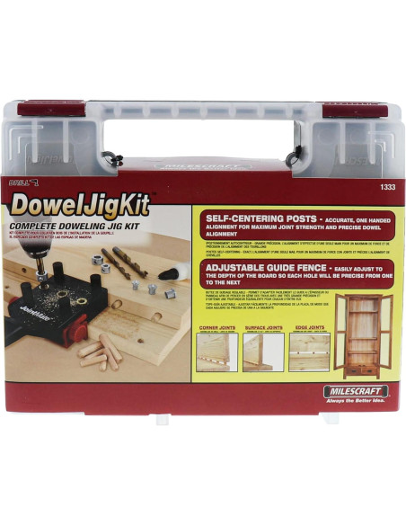 Kit Plantilla de Espigas Milescraft 1333 con Brocas y Pegamento