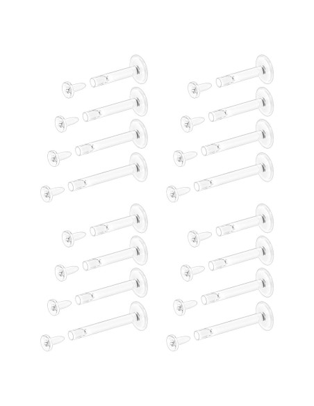 Pendientes Transparentes 16G Eakxnig para Nariz y Cartílago 6-12mm Pendientes Transparentes 16G Eakxnig para Nariz y Cartílago 6-12mm