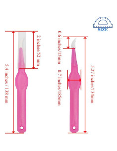 Desgarrador de Costuras HAHIYO Rosa Ergonómico 13.8 cm 2