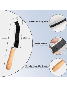 4 Piezas Cepillo de Limpieza de Ranuras Dexspoeny Negro 2