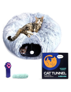 Cueva Donut para Gatos XL Wonder Family - Felpa Plegable 3 en 1