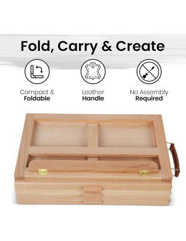 Caballete de Mesa de Madera Artistik con 3 Cajones para Arte