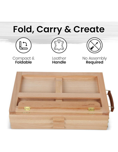 Caballete de Mesa de Madera Artistik con 3 Cajones para Arte