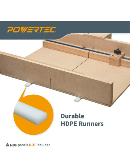 Barra de Inglete HDPE POWERTEC 43.18 cm 4PK con Tornillos