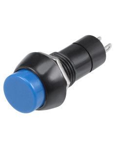 Botón Pulsador Momentáneo uxcell 12mm Azul 5 Piezas SPST NO