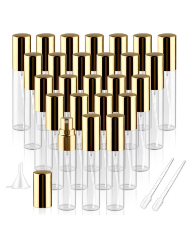 25 Frascos de Muestra de Perfume 10ml Bosmiow Vidrio Claro