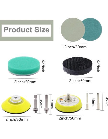 Kit de Discos de Lija 133pcs 2" Grano 60-7000 CKFCXC