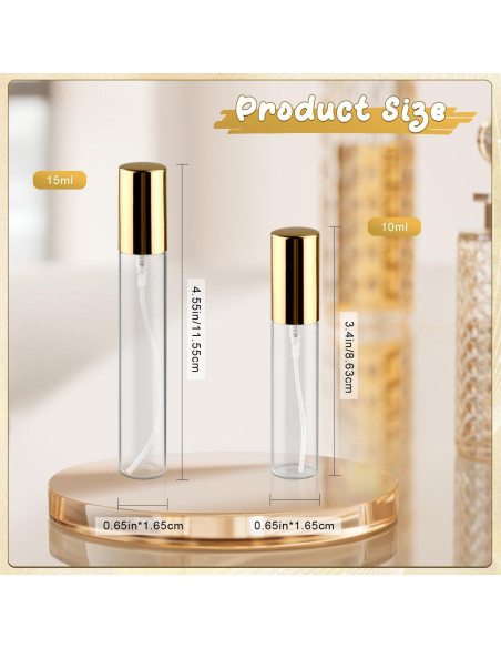 25 Frascos de Muestra de Perfume 10ml Bosmiow Vidrio Claro