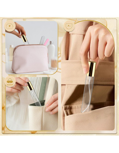 25 Frascos de Muestra de Perfume 10ml Bosmiow Vidrio Claro