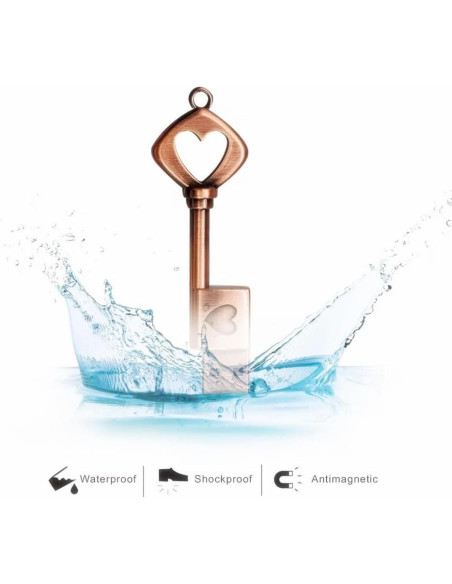 Unidad Flash USB 2.0 Smozer 64GB Metal Corazón Llave Unidad Flash USB 2.0 Smozer 64GB Metal Corazón Llave