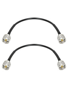 Cable Coaxial RG58 50 Ohm XRDS-RF 30.48 cm 2 Piezas con Conectores UHF